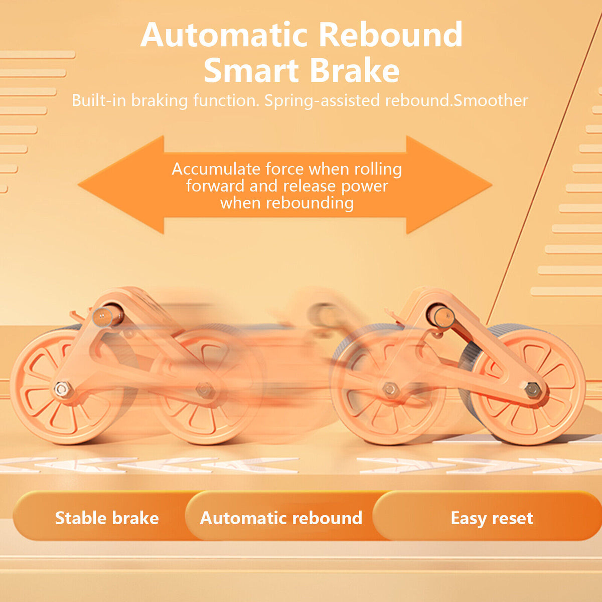 Automatic Rebound AB Roller with Elbow Support & Anti-Slip Design
