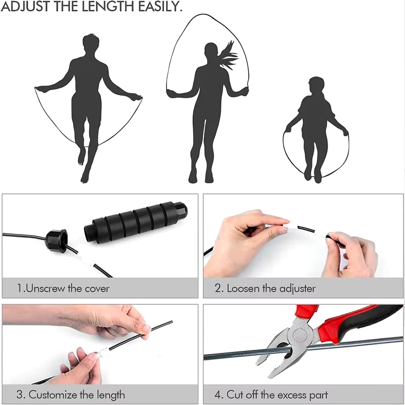 Tangle-Free Speed Jump Rope with Bearings
