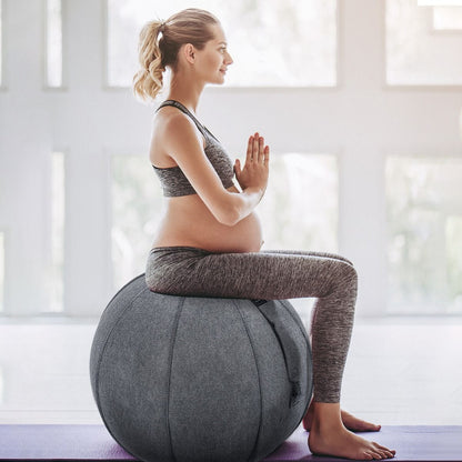 Anti-Burst Exercise Ball with Cover Handle and Resistance Bands
