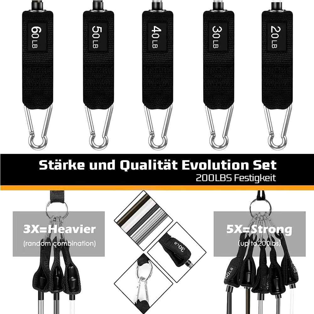 Tension Pull Rope Resistance Bands Set