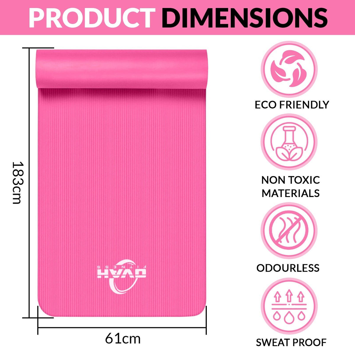 Extra Thick 15MM Non-Slip Yoga Mat for Fitness & Pilates