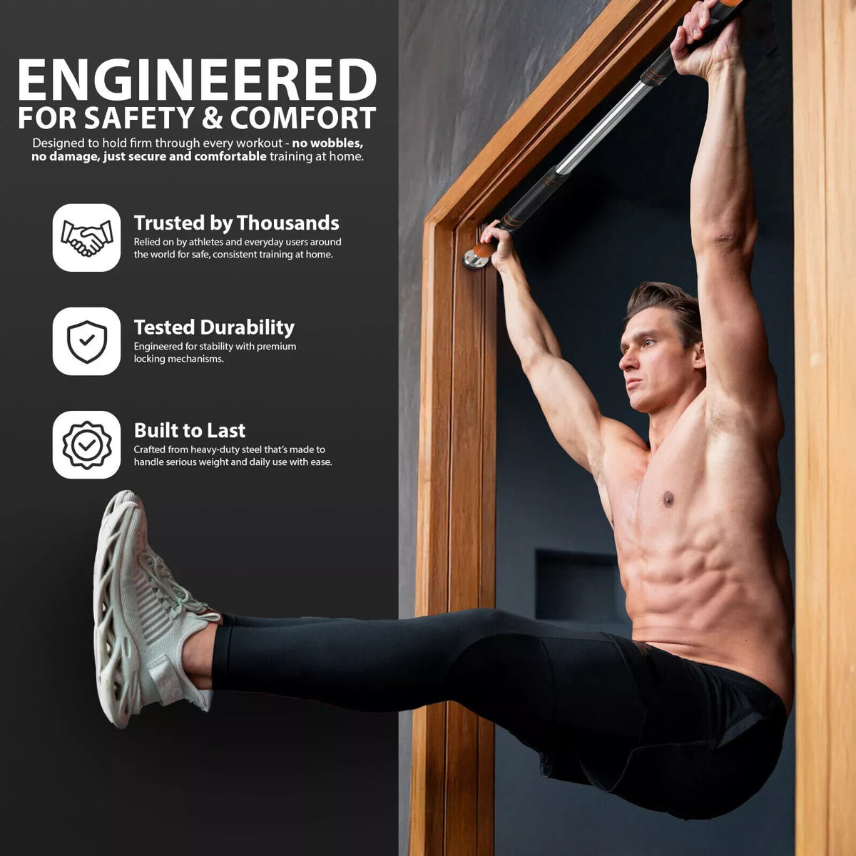 Adjustable Doorway Pull-Up Bar for Home Workouts