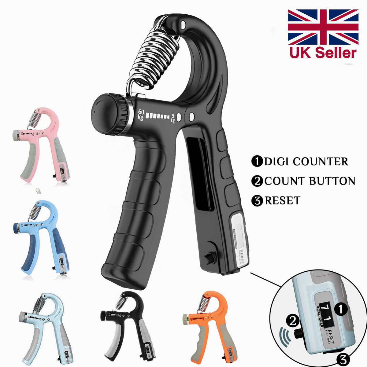 Adjustable Hand Grip Strengthener (5–60kg)