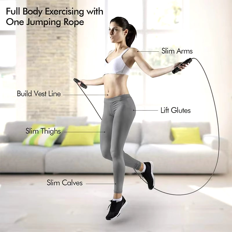 Tangle-Free Speed Jump Rope with Bearings