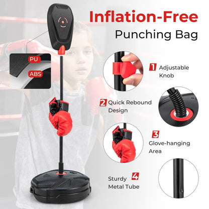 Inflation-Free Boxing Set with Gloves & Bag