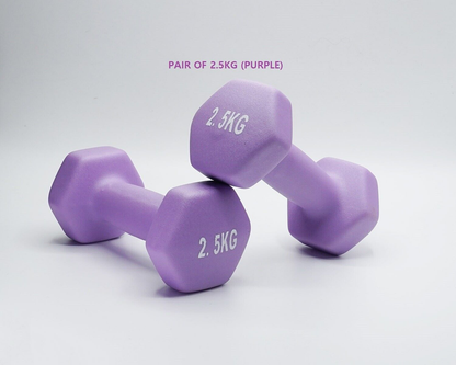Neoprene Dumbbell Pair for Home & Gym Fitness