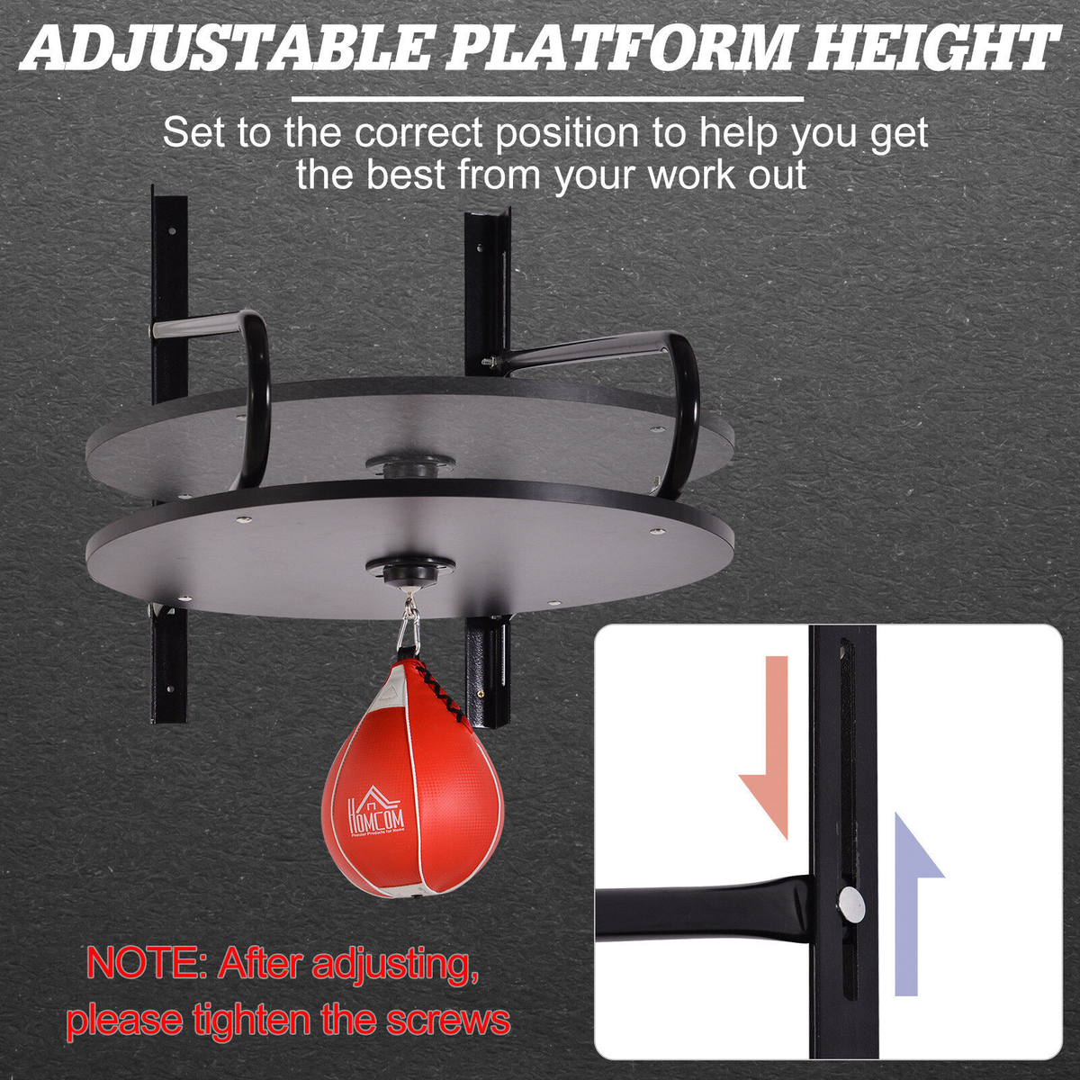 Wall-Mounted Speedball Boxing Platform Set