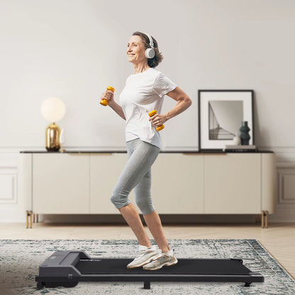 Under Desk Electric Treadmill with LED Display & Remote