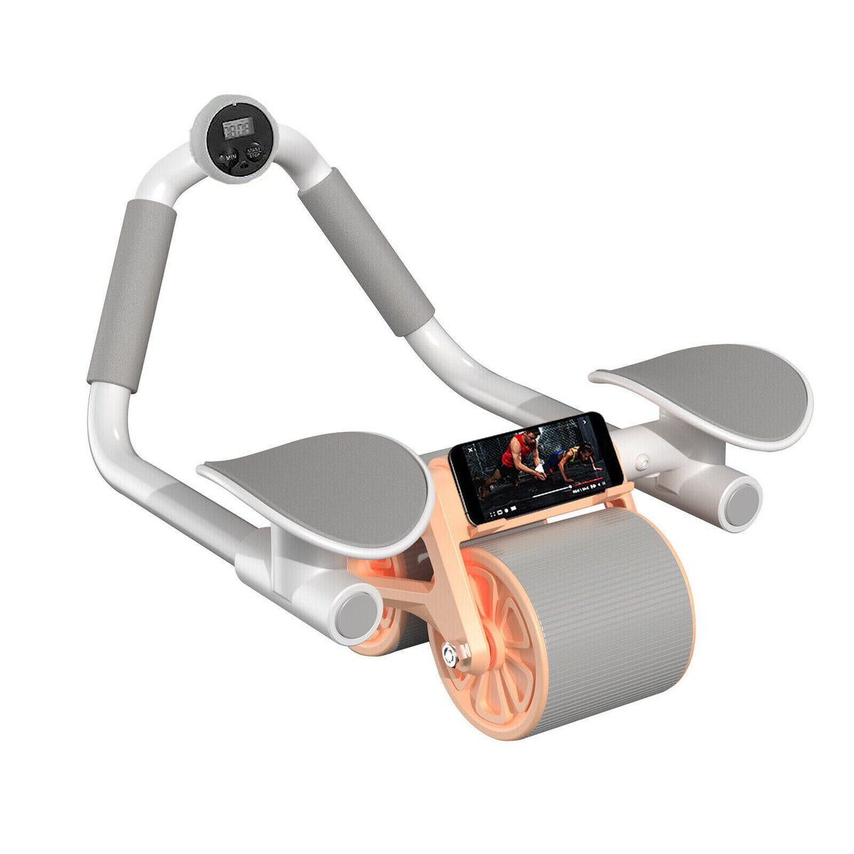 Automatic Rebound AB Roller with Elbow Support & Anti-Slip Design