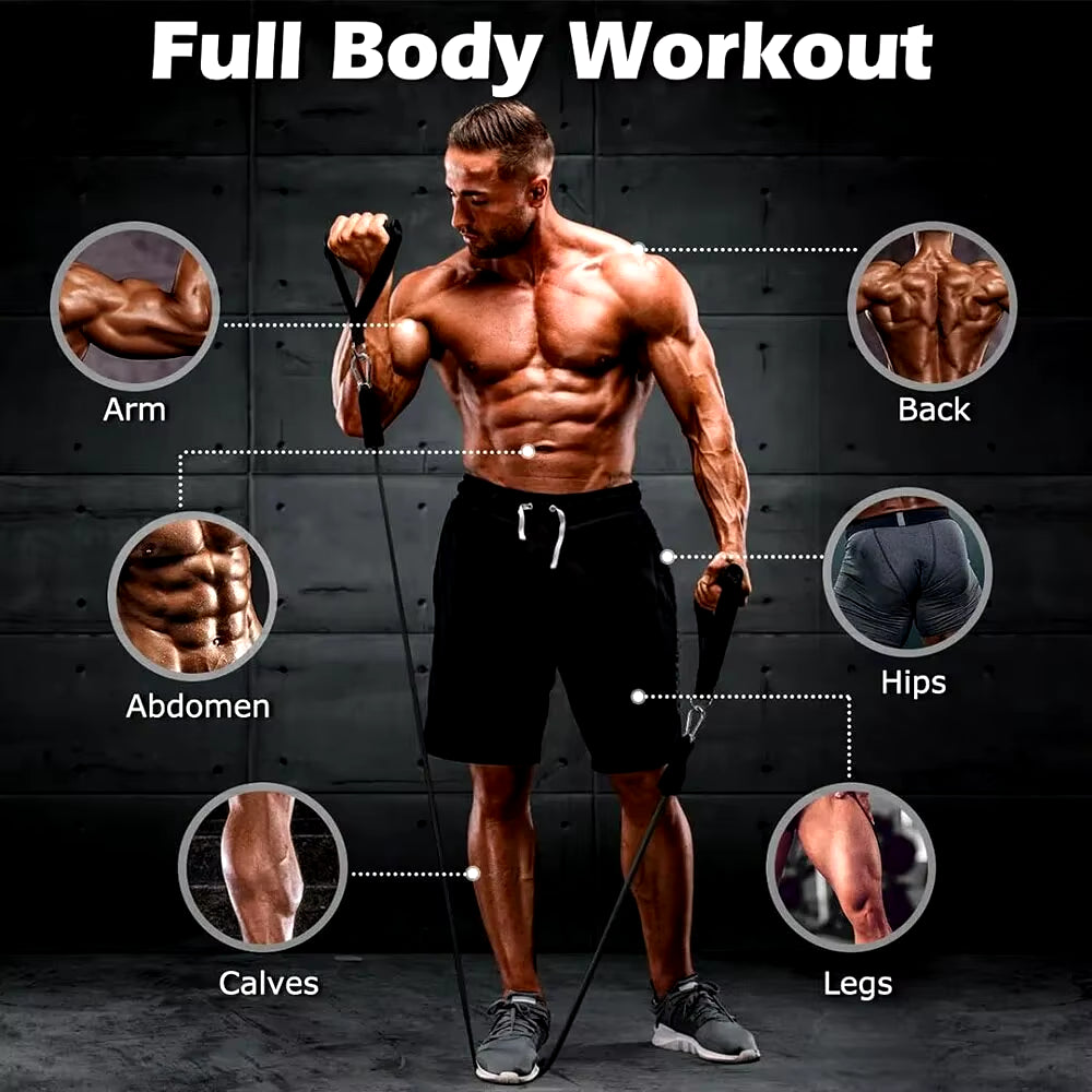 Tension Pull Rope Resistance Bands Set