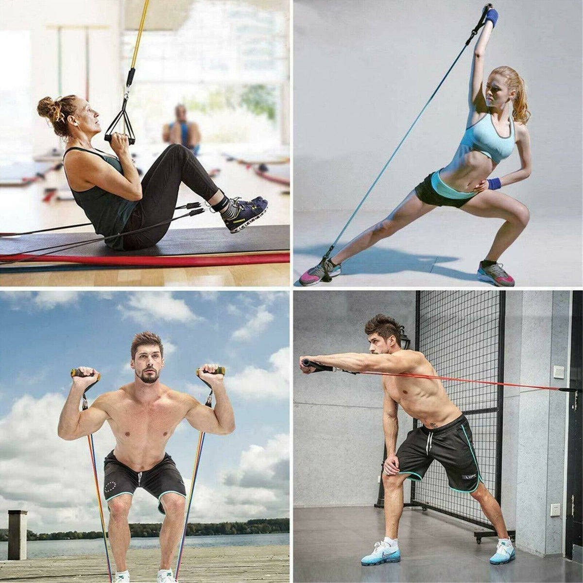 Resistance Tubes Bands Set for CrossFit & Fitness (12PCS)